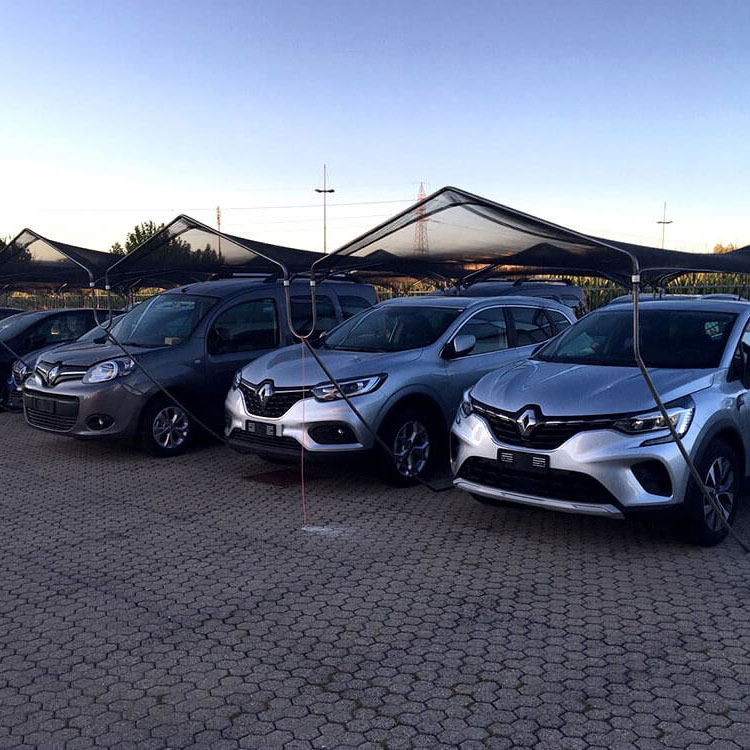 rete antigrandine per parchi auto